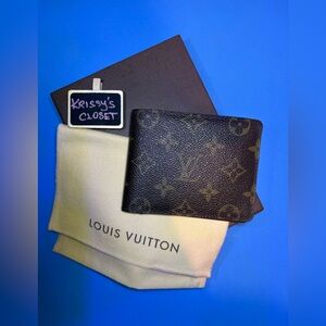 💯Authentic Louis Vuitton Monogram Men’s Multi Pocket Wallet